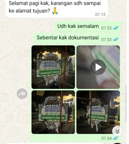Pengiriman Papan Bunga Selamat Plandi Wonosari