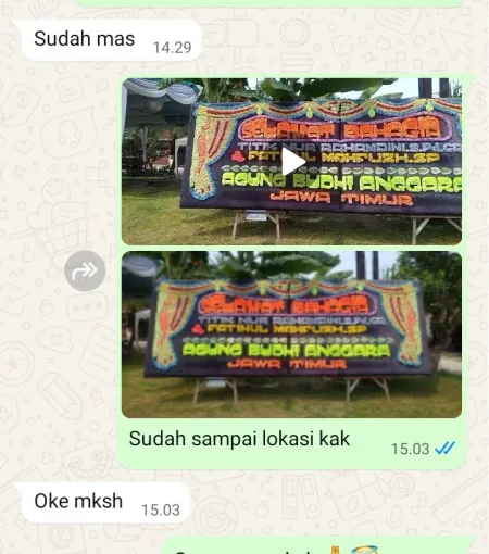 Pengiriman Papan Bunga Plandi Wonosari